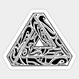 Impossible Tribal Triangle Sticker